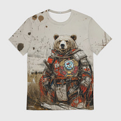 Мужская футболка Русский медведь в поле