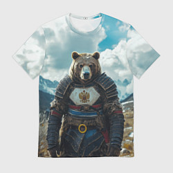 Мужская футболка Воин русский медведь