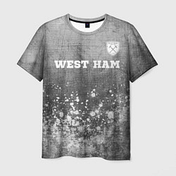 Мужская футболка West Ham - grey gradient посередине