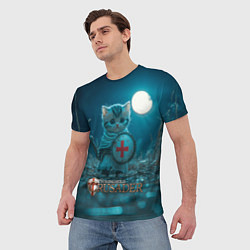 Футболка мужская Stronghold Crusader котик рыцарь, цвет: 3D-принт — фото 2