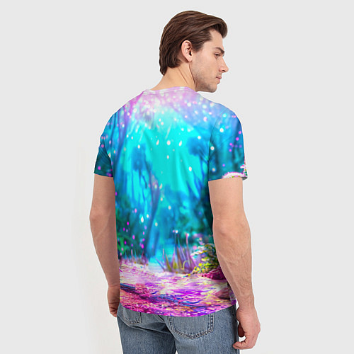 Мужская футболка Пеликан в сказачном лесу / 3D-принт – фото 4