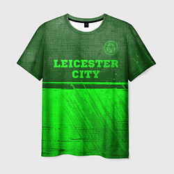 Мужская футболка Leicester City - green gradient посередине