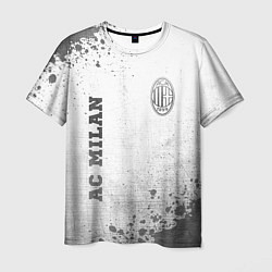 Мужская футболка AC Milan - white gradient вертикально