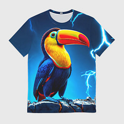 Мужская футболка Тукан и молния