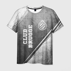 Мужская футболка Club Brugge - grey gradient вертикально