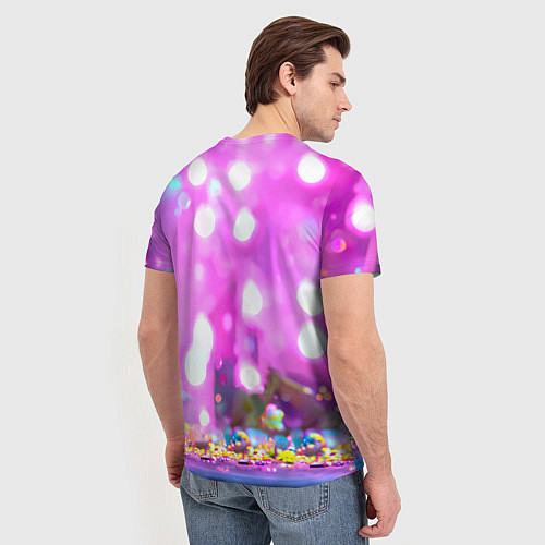 Мужская футболка Неоновый воробей / 3D-принт – фото 4