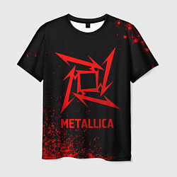 Мужская футболка Metallica - red gradient