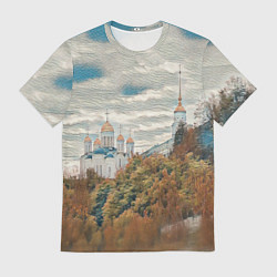 Мужская футболка Храм на горе