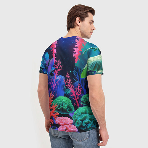 Мужская футболка Подводный мир с кораллами / 3D-принт – фото 4