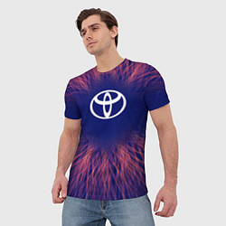 Футболка мужская Toyota red energy, цвет: 3D-принт — фото 2