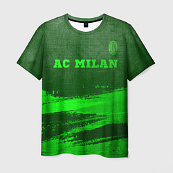 Мужская футболка AC Milan - green gradient посередине