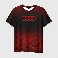 Футболка мужская Audi red poly, цвет: 3D-принт