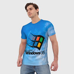 Футболка мужская Windows 95 logo, цвет: 3D-принт — фото 2