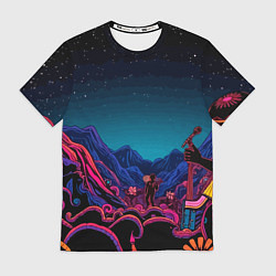 Мужская футболка Psychedelic music art