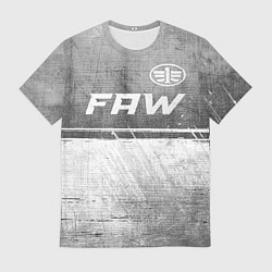 Мужская футболка FAW - grey gradient посередине
