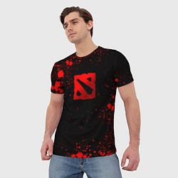 Футболка мужская Красные брызги - Dota 2, цвет: 3D-принт — фото 2