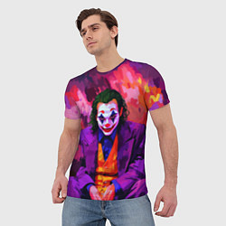 Футболка мужская Джокер рисунок красками, цвет: 3D-принт — фото 2