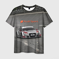 Мужская футболка Автогонки на шорт-треке Audi sport racing team