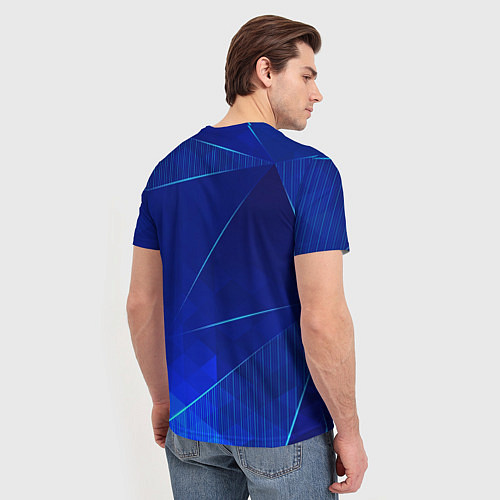Мужская футболка Ajax blue poly / 3D-принт – фото 4