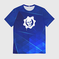 Мужская футболка Gears of War blue poly