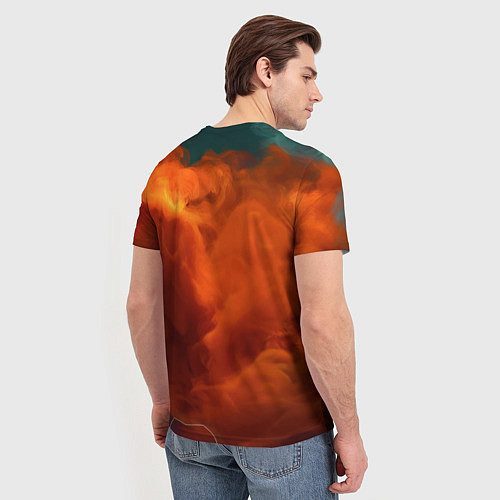 Мужская футболка Джокер и оранжевый дым / 3D-принт – фото 4
