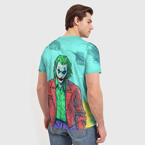 Мужская футболка Джокер в красном костюме / 3D-принт – фото 4