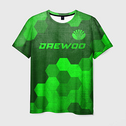 Мужская футболка Daewoo - green gradient посередине
