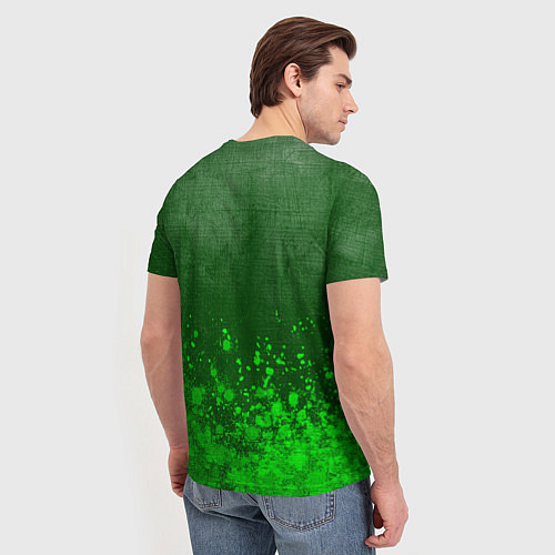 Мужская футболка Demon Slayer - green gradient посередине / 3D-принт – фото 4