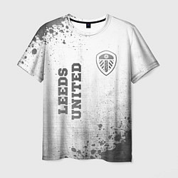 Мужская футболка Leeds United - white gradient вертикально