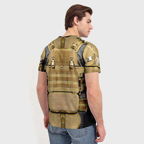 Мужская футболка Бронежилет цвета хаки армия России / 3D-принт – фото 4