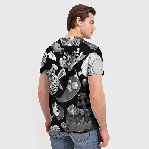 Мужская футболка Растения против зомби персонажи / 3D-принт – фото 4