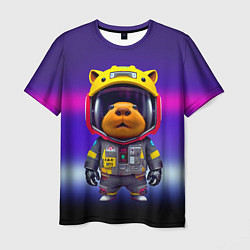 Футболка мужская Baby capybara - cyberpunk, цвет: 3D-принт