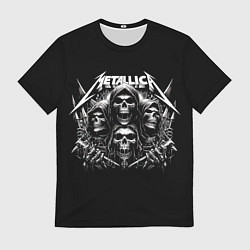 Мужская футболка Metallica - four skulls