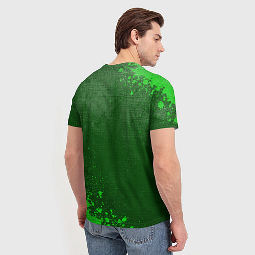 Мужская футболка Zotye - green gradient вертикально / 3D-принт – фото 4