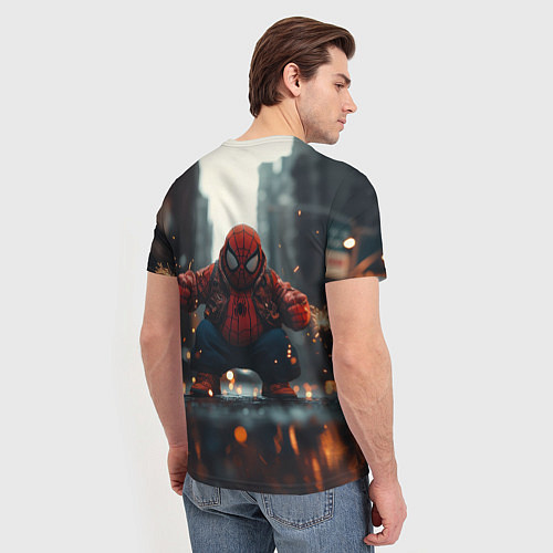 Мужская футболка Толстый злой человек-паук / 3D-принт – фото 4