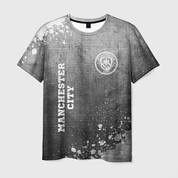 Мужская футболка Manchester City - grey gradient вертикально