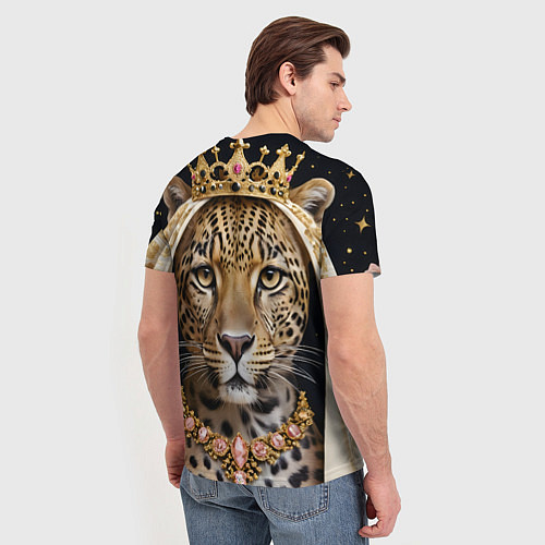 Мужская футболка Леопард с короной / 3D-принт – фото 4