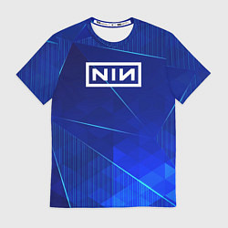 Мужская футболка Nine Inch Nails blue poly