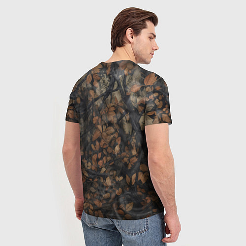 Мужская футболка Хищный серый лис / 3D-принт – фото 4