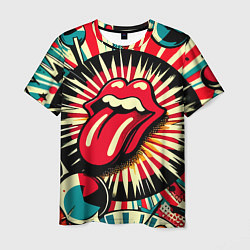 Мужская футболка Logo of the Rolling Stones - pop art