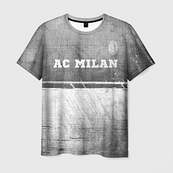 Мужская футболка AC Milan - grey gradient посередине