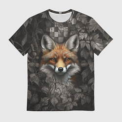 Мужская футболка Внимательный лис