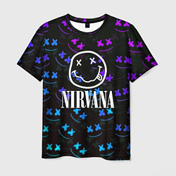 Мужская футболка Nirvana x marshmello neon