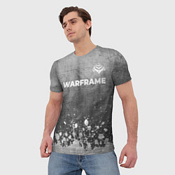 Футболка мужская Warframe - grey gradient посередине, цвет: 3D-принт — фото 2