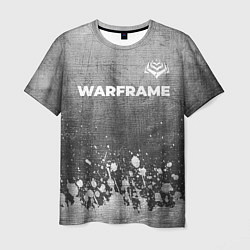 Мужская футболка Warframe - grey gradient посередине