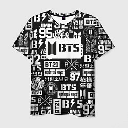 Мужская футболка Bangtan Boys pattern black