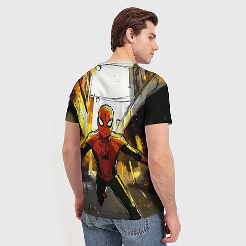 Мужская футболка Бегущий человек - паук / 3D-принт – фото 4