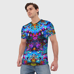 Футболка мужская Абстракция стекло узор, цвет: 3D-принт — фото 2
