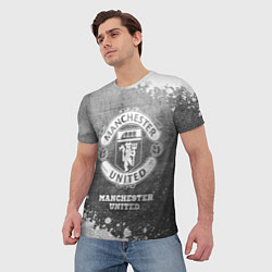 Футболка мужская Manchester United - grey gradient, цвет: 3D-принт — фото 2