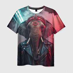 Мужская футболка Cyberpunk elephant